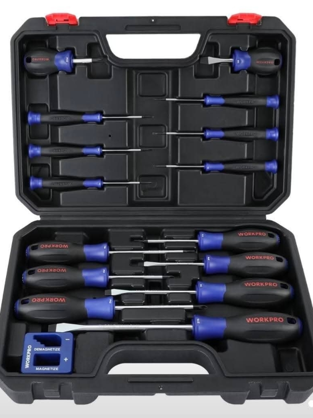 Blue and Black Screwdriver Set - 16-Piece Precision and Standard Kit